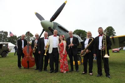 spitfire, battle of britain flight, professional swing band, debonaires